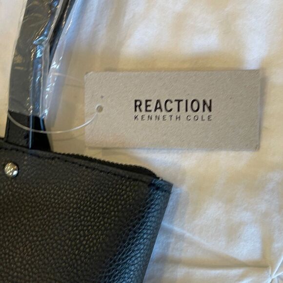 NWT Kenneth Cole Reaction Premstar Double Handle Black Purse Tote - Picture 9 of 13